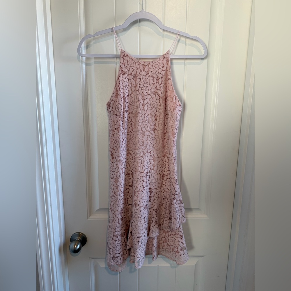 Lulus Pink Lace Dress